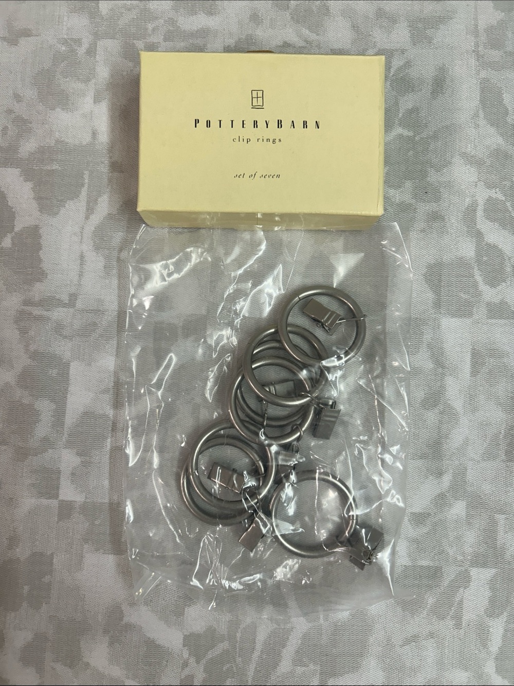 Pottery Barn Nickel Clip Curtain Rings